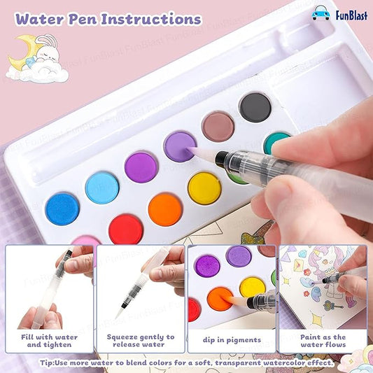 Cartoon Art Coloring Painting Set for Kid's