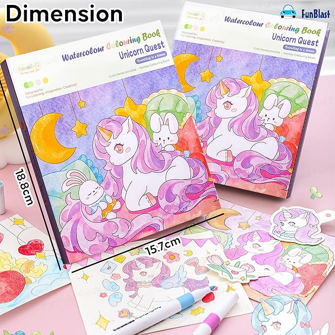 Cartoon Art Coloring Painting Set for Kid's