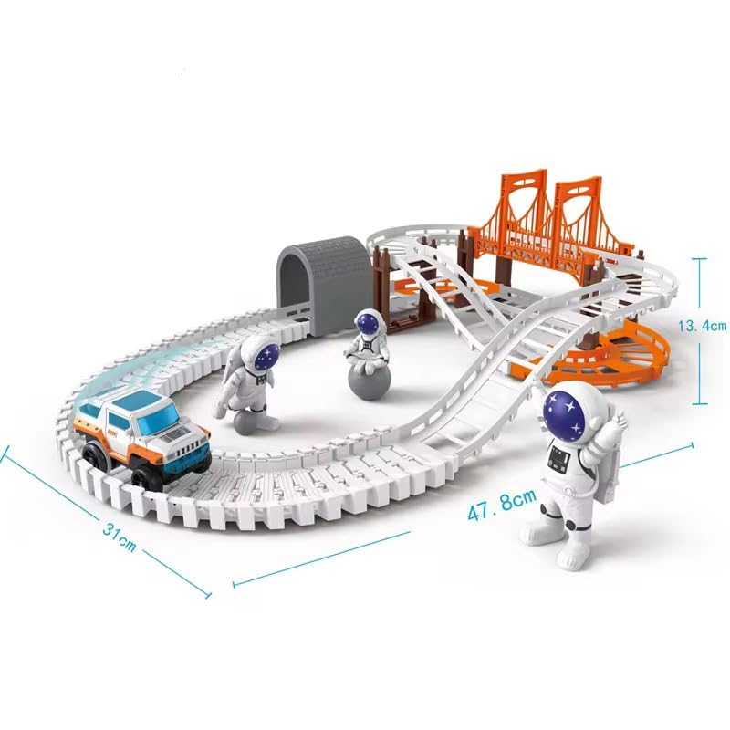 Astronaut Spaceship Track Set - Outer Space Toy Set for Kids